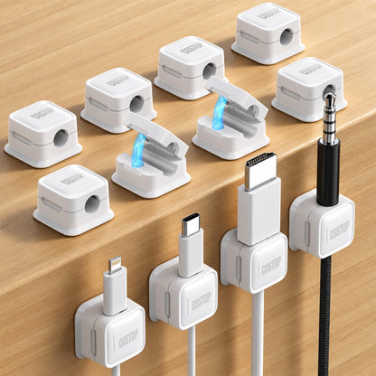 9 Pack Cord Organizer Magnetic Cable Clips Adhesive Wire Management 1s Lock