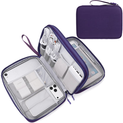 FYY Electronic Organizer, Travel Tech Pouch Bag, Cable Organizer Navy