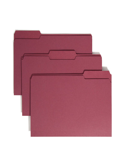 Smead Standard File Folders, 100 Count, Purple, 1/3-Cut Tabs, Letter Size (13043)