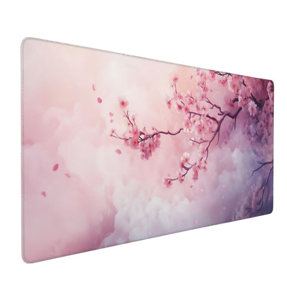 Dark Green Floral XXL Desk Mat, Extra Large Mouse Pad with Anti-Slip Base & Stitched Edges for Women, Aesthetic Desk Pad for Home Office Computer, Keyboard Mat Office Supplies Decor