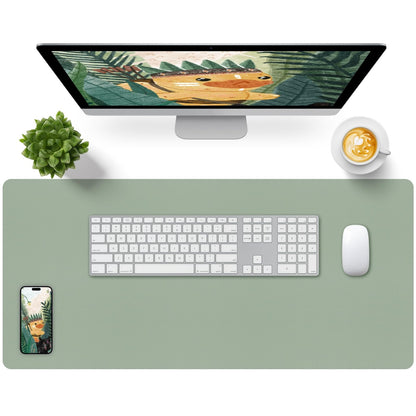 Bloss Green Desk Mat, Desk Matt for Desktop, Large Leather Desk Pad, Desk Pad Mat Waterproof, Computer Mat for Office Work/Home/Decor (31.5 x 15.7 Inches)