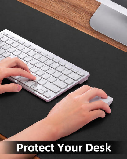 Leather Desk Pad Protector, Office Desk Mat, Large Mouse Pad, Non-Slip PU Leather Desk Blotter, Laptop Desk Pad Desk Accessories for Office and Home (Black, 40" x 17")