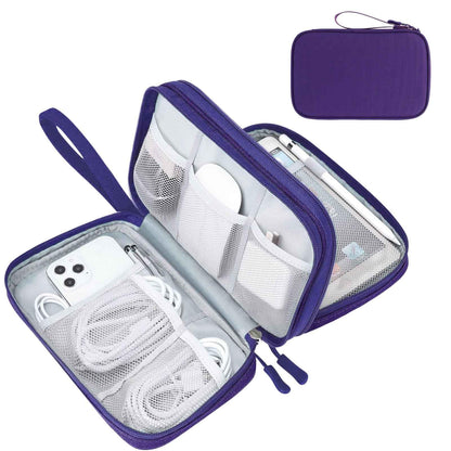 FYY Electronic Organizer, Travel Tech Pouch Bag, Cable Organizer Navy