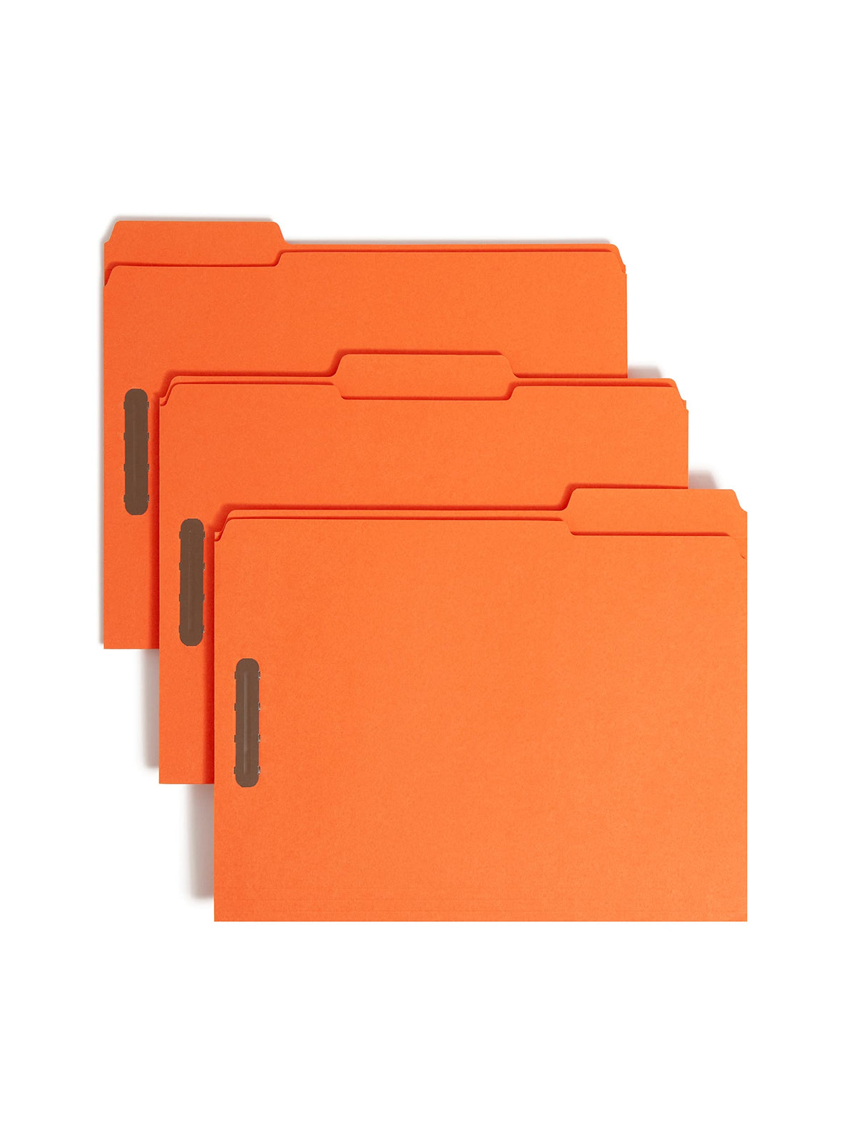 Smead Blue Fastener File Folders with Prongs, 3 Tab Letter Size