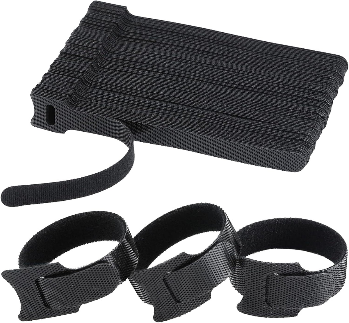 MVYC Reusable Cable Ties, Hook and Loop Cord Organizer, 6 Inch 120 PCS