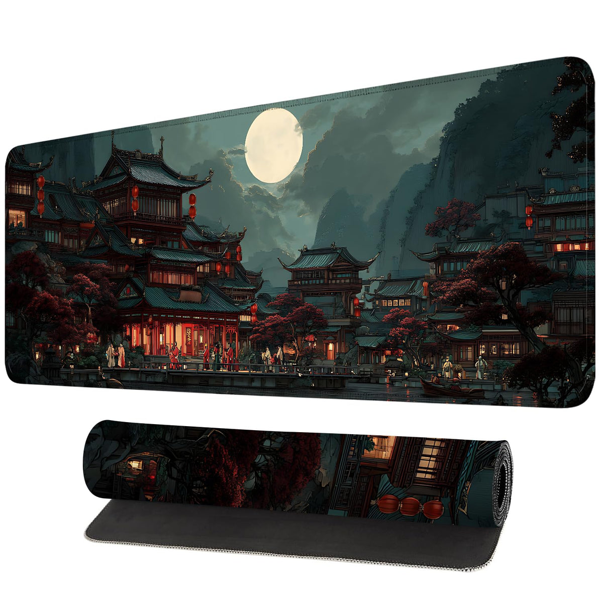 Mouse Pad, Large Anti-Slip with Stitched Edges Desk Mat Desktop Laptop Computer Desk Keyboard Mat,Table Protector Blotter Mat (Book, 35.4" x 15.7")