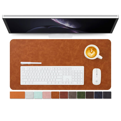 Distressed Leather Desk Mat - Non-Slip PU Desk Pad for Office and Home - Desk Organization and Accessories - Ideal for Large Mouse Pad and Desk Mats on Top of Desks(Espresso,31.5"x 15.7")