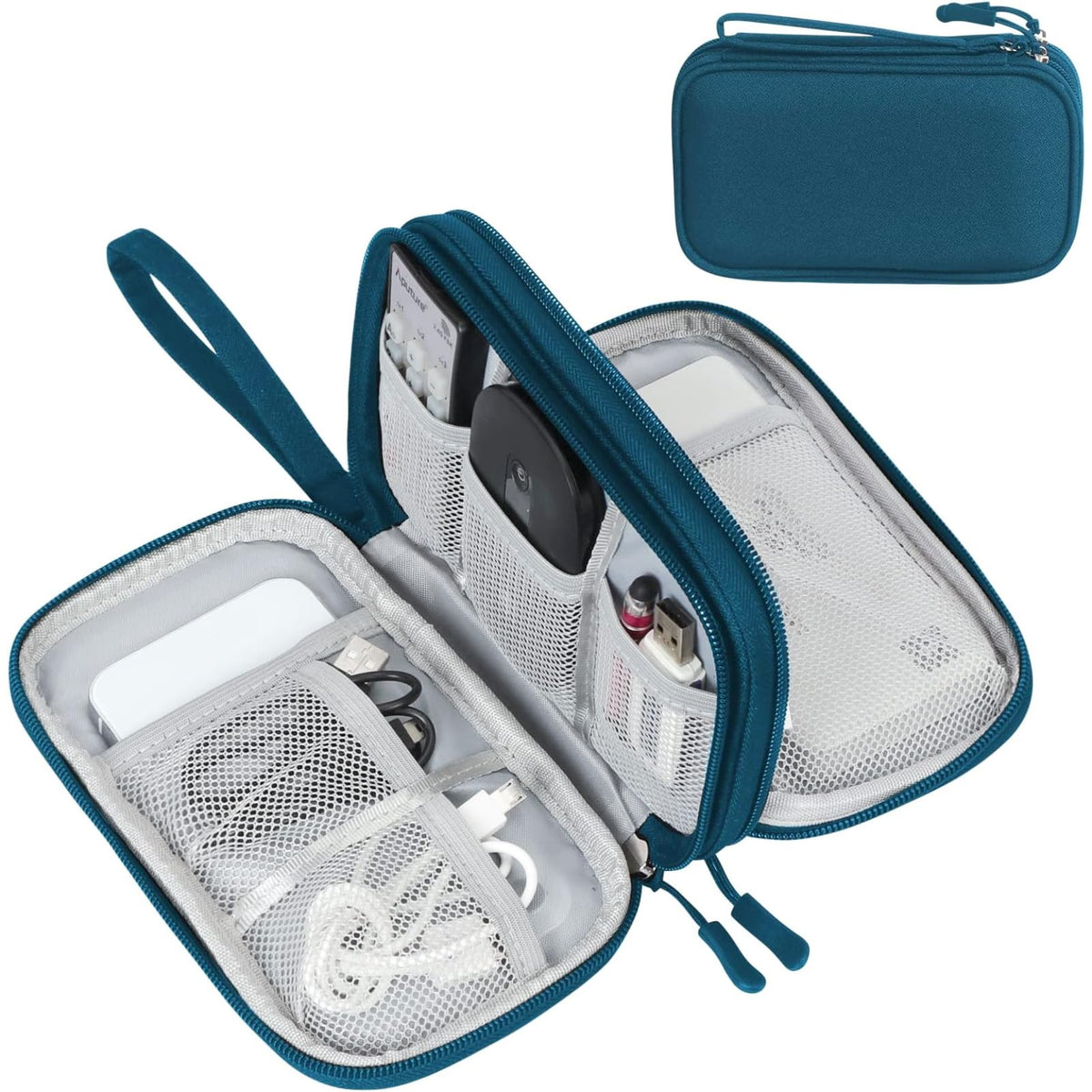 FYY Electronic Organizer, Travel Tech Pouch Bag, Cable Organizer Wine Red