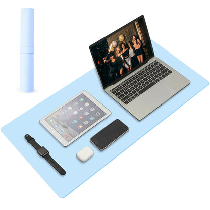 Large Office Leather Desk Mat, Large Mouse and Keyboard Pad, Laptop Pad, Desktop Protector(Black, 31.5 in. x 15.7 in.)