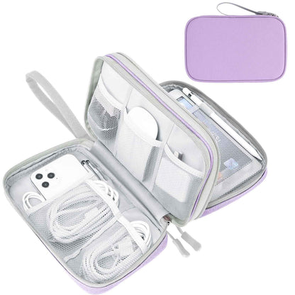FYY Electronic Organizer, Travel Tech Pouch Bag, Cable Organizer Wine Red