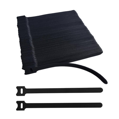 200 PCS 8 Inches Black Reusable Cable Ties, Adjustable Cord Straps, Cable Organizer, Cord Wrap and Hook Loop Cords Management,Adjustable Cord Ties