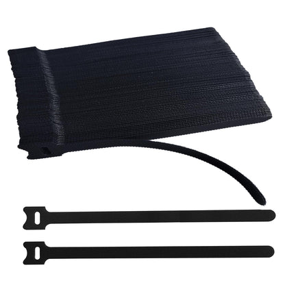 200 PCS 8 Inches Black Reusable Cable Ties, Adjustable Cord Straps, Cable Organizer, Cord Wrap and Hook Loop Cords Management,Adjustable Cord Ties