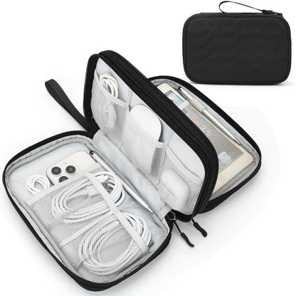 FYY Electronic Organizer, Travel Tech Pouch Bag, Cable Organizer Navy