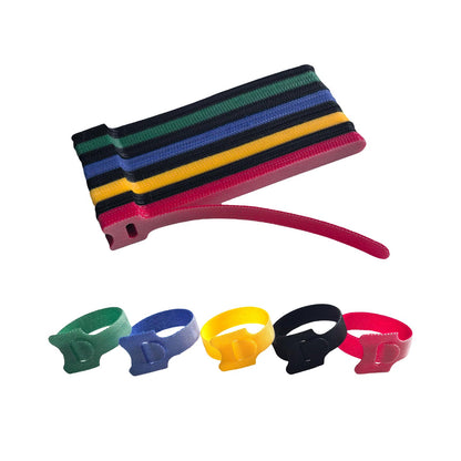6 Inches 200 PCS Multi-Colour Reusable Cable Ties Cord Straps Multi-Purpose Wire Ties Cord Wrap Hook and Loop Organizer Cable Management,Adjustable Cord Ties