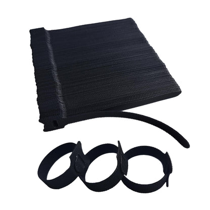 200 PCS 8 Inches Black Reusable Cable Ties, Adjustable Cord Straps, Cable Organizer, Cord Wrap and Hook Loop Cords Management,Adjustable Cord Ties