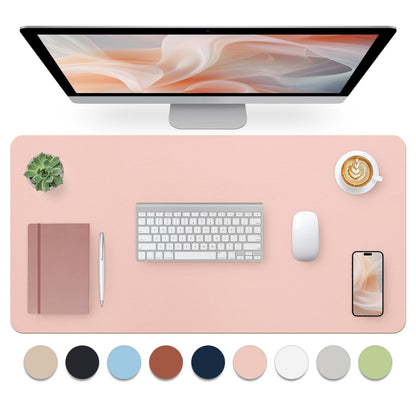 Bloss Green Desk Mat, Desk Matt for Desktop, Large Leather Desk Pad, Desk Pad Mat Waterproof, Computer Mat for Office Work/Home/Decor (31.5 x 15.7 Inches)