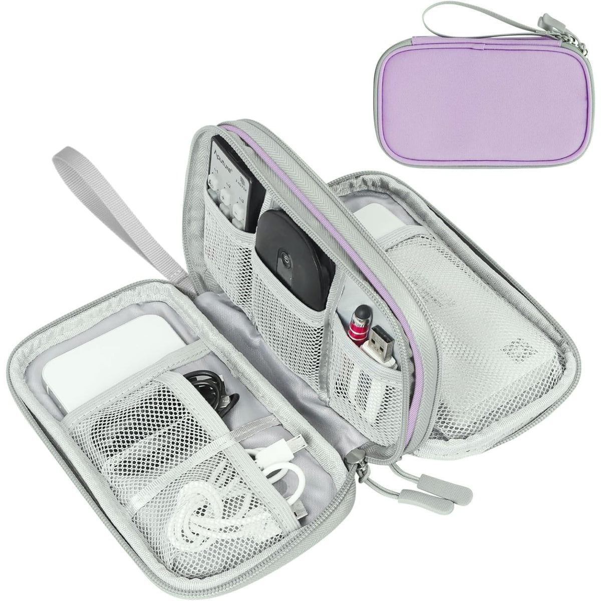 FYY Electronic Organizer, Travel Tech Pouch Bag, Cable Organizer Navy