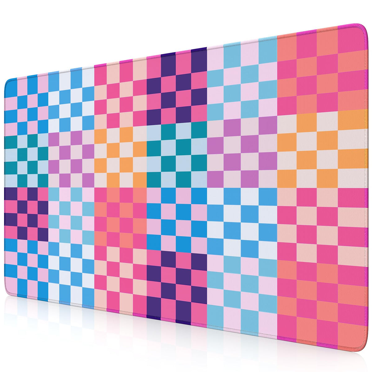 iCasso Desk Mat,Cute Desk Cover for Women,35.4x15.7in,Checkered