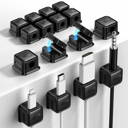 9 Pack Cord Organizer Magnetic Cable Clips Adhesive Wire Management 1s Lock