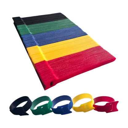 6 Inches 200 PCS Multi-Colour Reusable Cable Ties Cord Straps Multi-Purpose Wire Ties Cord Wrap Hook and Loop Organizer Cable Management,Adjustable Cord Ties