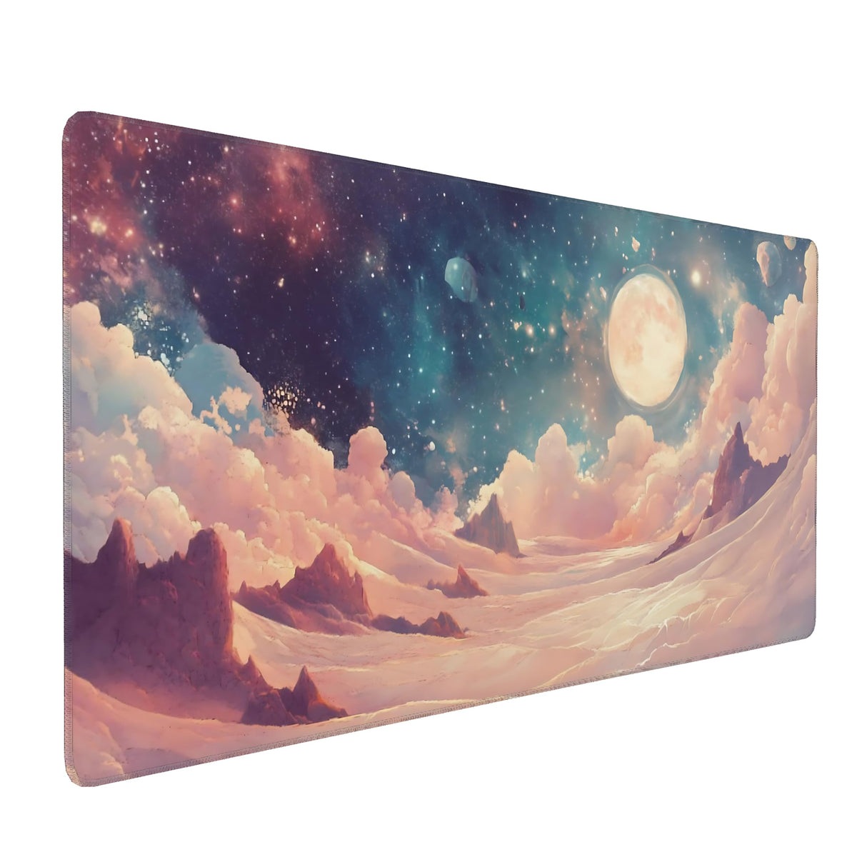Dark Green Floral XXL Desk Mat, Extra Large Mouse Pad with Anti-Slip Base & Stitched Edges for Women, Aesthetic Desk Pad for Home Office Computer, Keyboard Mat Office Supplies Decor