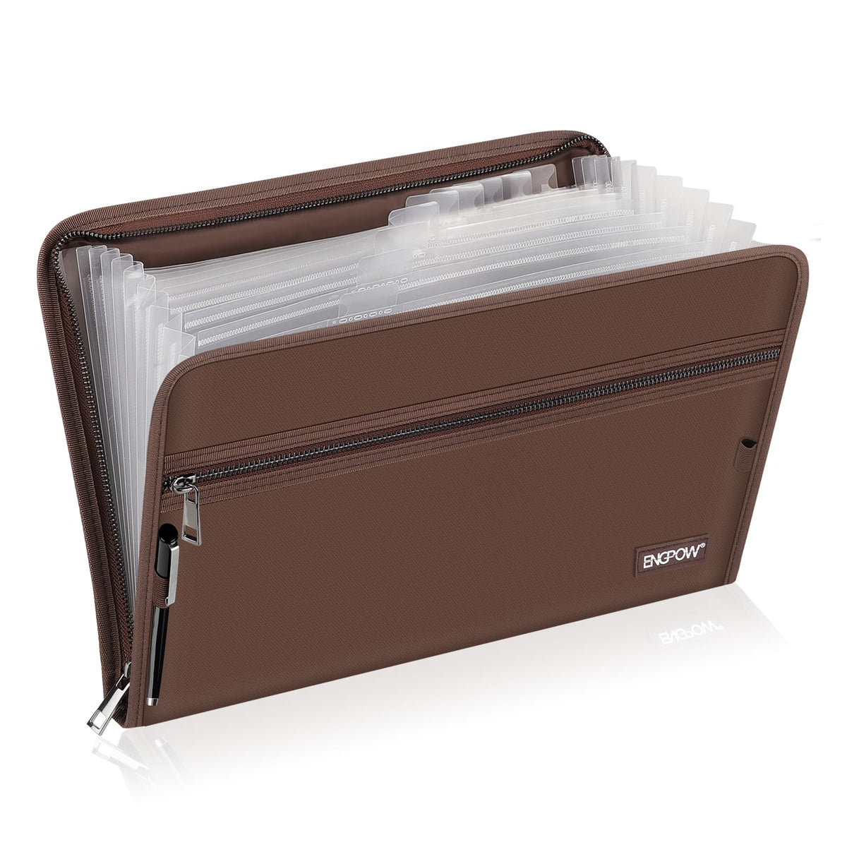 ENGPOW Expanding File Folder,Fireproof 13 Pockets Document Organizer Bag