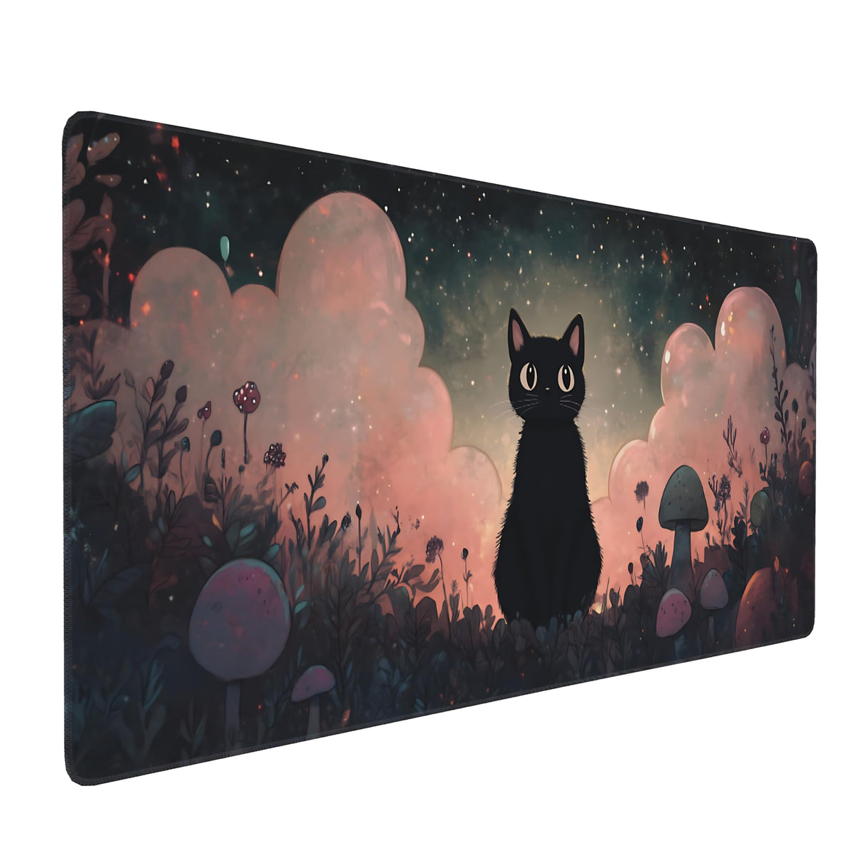 Dark Green Floral XXL Desk Mat, Extra Large Mouse Pad with Anti-Slip Base & Stitched Edges for Women, Aesthetic Desk Pad for Home Office Computer, Keyboard Mat Office Supplies Decor