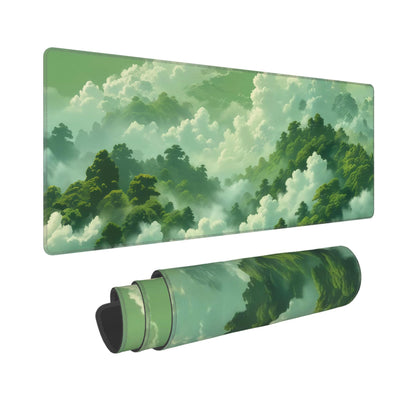 Cute Purple Mouse Pad,Large Kawaii Gaming Desk Mat 31.5 x 12 in
