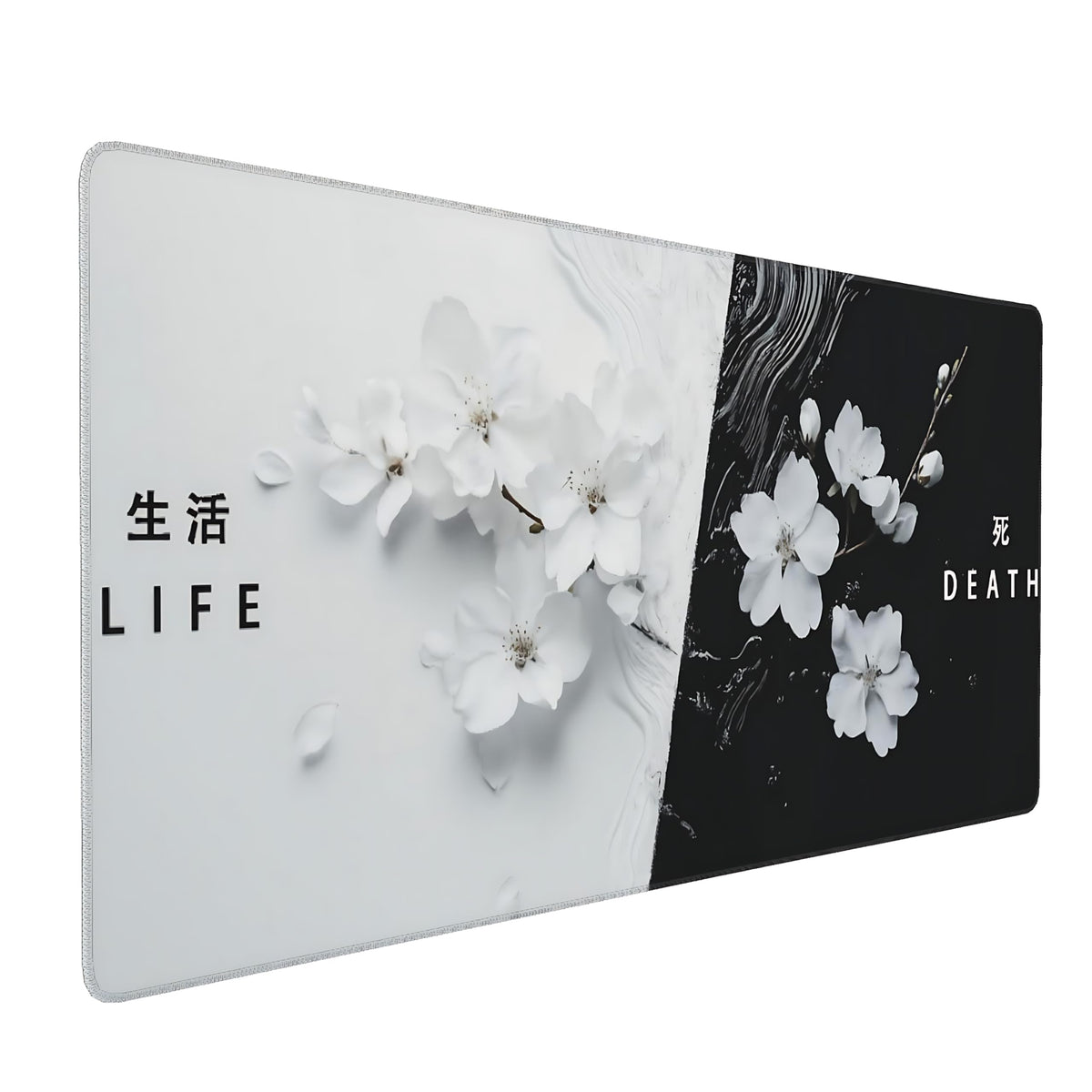 Dark Green Floral XXL Desk Mat, Extra Large Mouse Pad with Anti-Slip Base & Stitched Edges for Women, Aesthetic Desk Pad for Home Office Computer, Keyboard Mat Office Supplies Decor