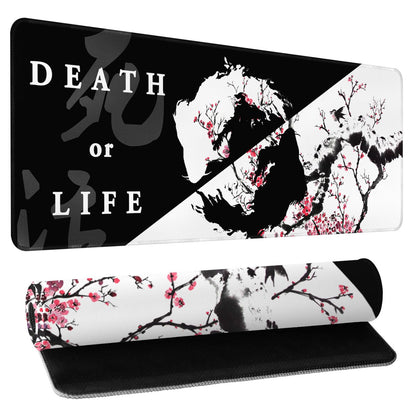 Leopard Desk Mat 31.5x11.8 Inch with Anti-Slip Rubber Base for Home Office