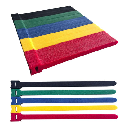 6 Inches 200 PCS Multi-Colour Reusable Cable Ties Cord Straps Multi-Purpose Wire Ties Cord Wrap Hook and Loop Organizer Cable Management,Adjustable Cord Ties