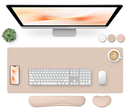 Bloss Green Desk Mat, Desk Matt for Desktop, Large Leather Desk Pad, Desk Pad Mat Waterproof, Computer Mat for Office Work/Home/Decor (31.5 x 15.7 Inches)