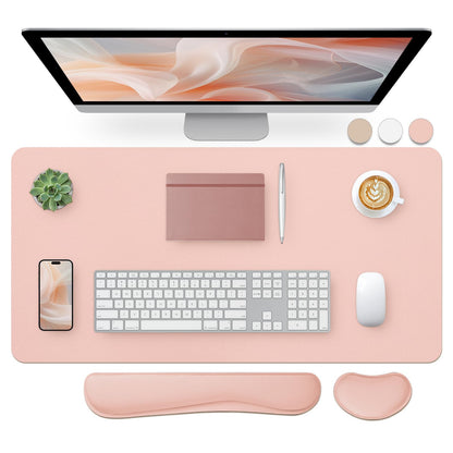 Bloss Green Desk Mat, Desk Matt for Desktop, Large Leather Desk Pad, Desk Pad Mat Waterproof, Computer Mat for Office Work/Home/Decor (31.5 x 15.7 Inches)