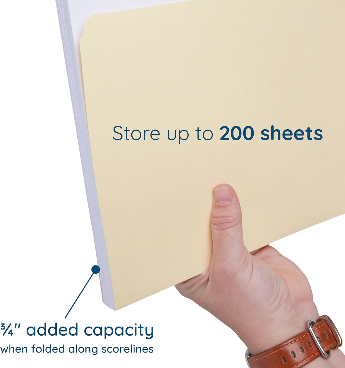 Blue Summit Supplies 100 Heavy Duty Manila File Folders, Letter Size, 14pt