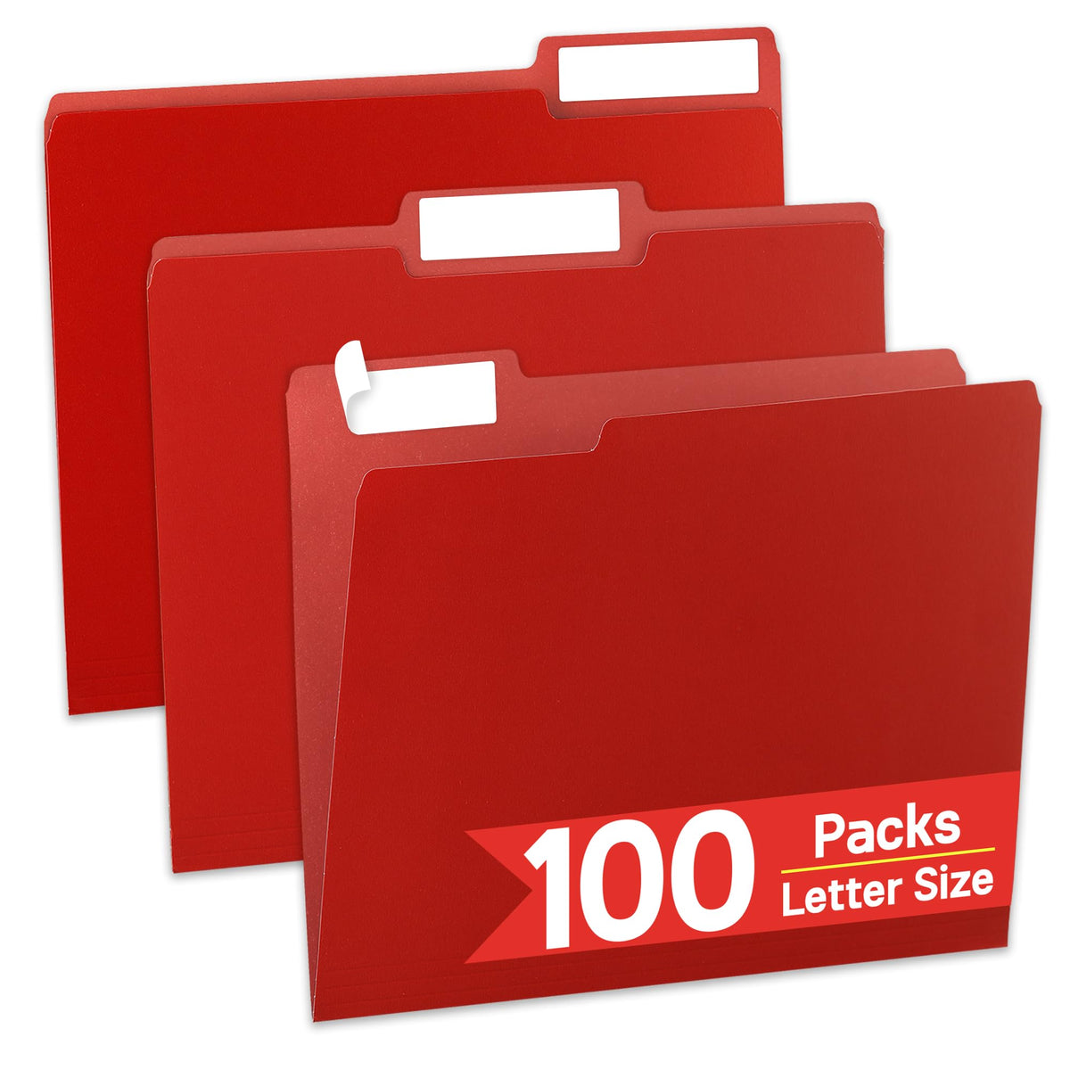 VZCPYTPM 100 Packs File Folder,1/3-Cut Tabs,Blue File Folders Letter Size