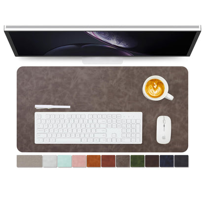Distressed Leather Desk Mat - Non-Slip PU Desk Pad for Office and Home - Desk Organization and Accessories - Ideal for Large Mouse Pad and Desk Mats on Top of Desks(Espresso,31.5"x 15.7")