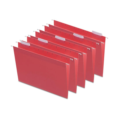 Staples Hanging File Folders, Letter Size, Purple, 5-Tab, 25/Pk