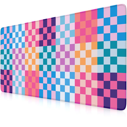 iCasso Desk Mat,Cute Desk Cover for Women,35.4x15.7in,Checkered