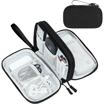 FYY Electronic Organizer, Travel Tech Pouch Bag, Medium, Black