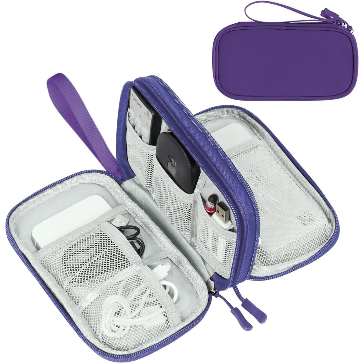 FYY Electronic Organizer, Travel Tech Pouch Bag, Cable Organizer Navy