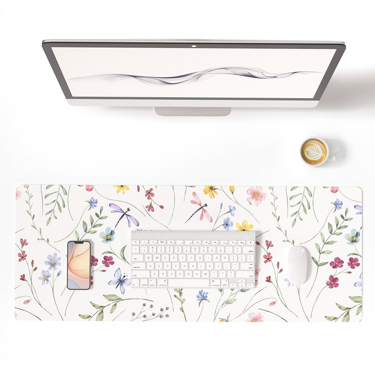 Colorful Star Large Mouse Pad Pink Aesthetic, 31.5 x 15.7 in