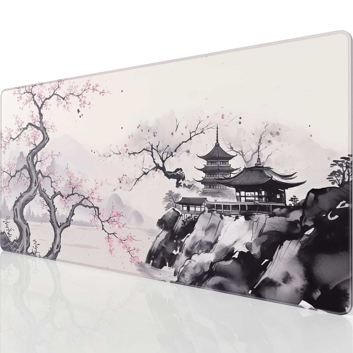 KTRIO Oversized Gaming Mouse Pad Desk Mat for Gamer, 47.3" x 23.6", Black