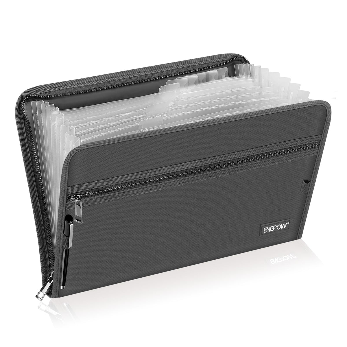 ENGPOW Expanding File Folder,Fireproof 13 Pockets Document Organizer Bag