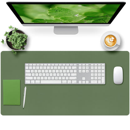 Bloss Green Desk Mat, Desk Matt for Desktop, Large Leather Desk Pad, Desk Pad Mat Waterproof, Computer Mat for Office Work/Home/Decor (31.5 x 15.7 Inches)