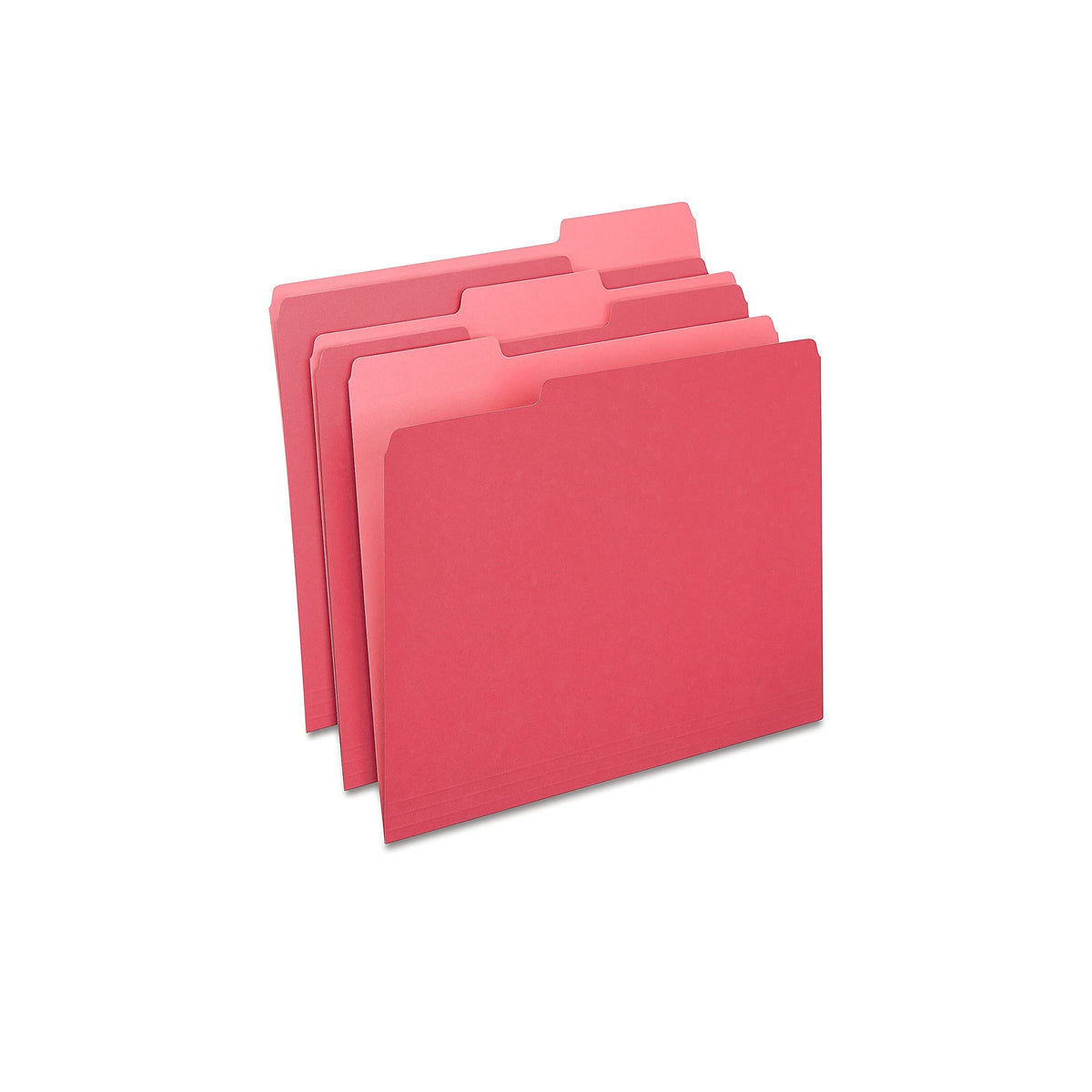 Staples File Folders, Letter Size, 1/3-Cut Tabs, Purple, 100/Pack