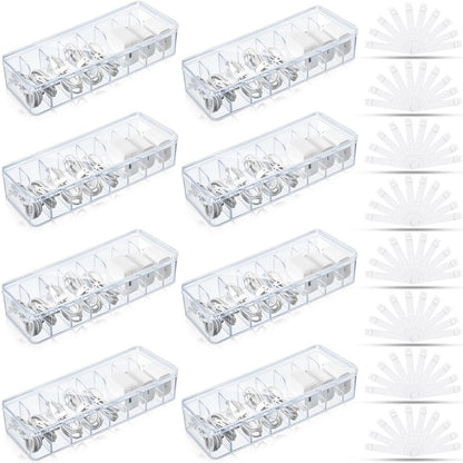 Tatuo Cord Organizer Box with Lid, Clear, 2 Pack
