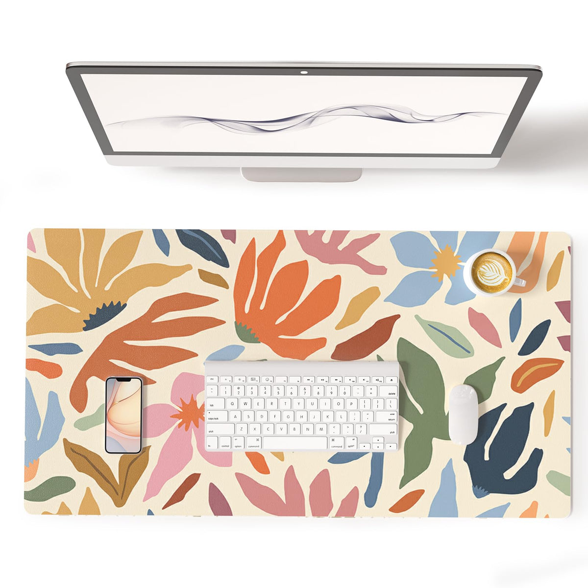 Colorful Star Large Mouse Pad Pink Aesthetic, 31.5 x 15.7 in