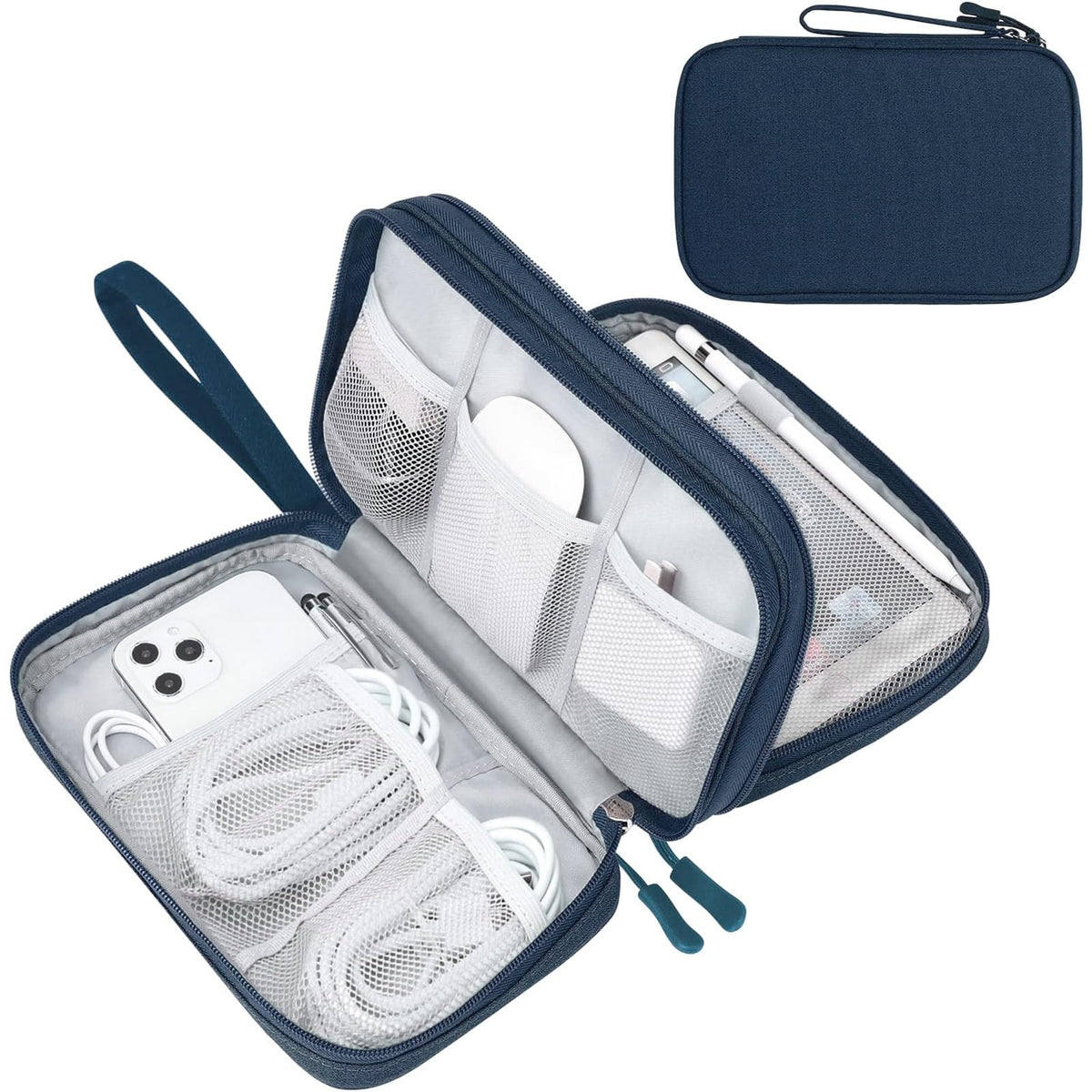 FYY Electronic Organizer, Travel Tech Pouch Bag, Cable Organizer Wine Red