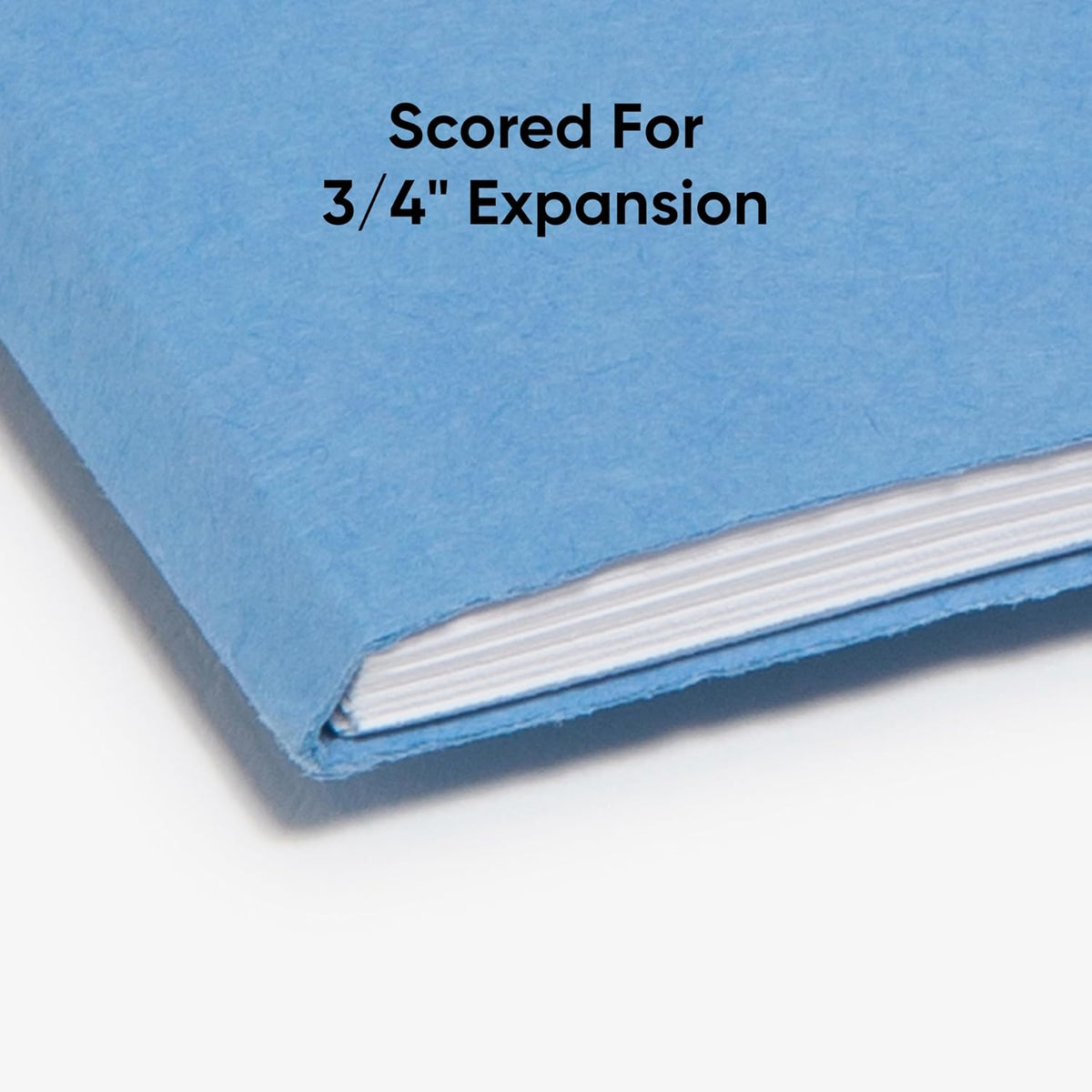 Smead Blue Fastener File Folders with Prongs, 3 Tab Letter Size