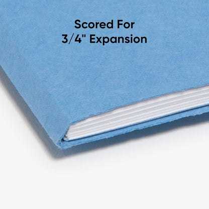 Smead Blue Fastener File Folders with Prongs, 3 Tab Letter Size